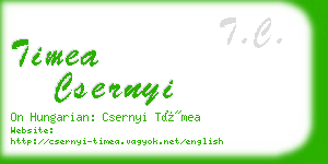 timea csernyi business card